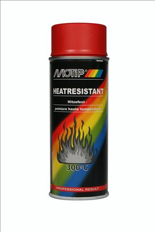 Motip hittebestendige lak Rood  300C  400 ml sputibus